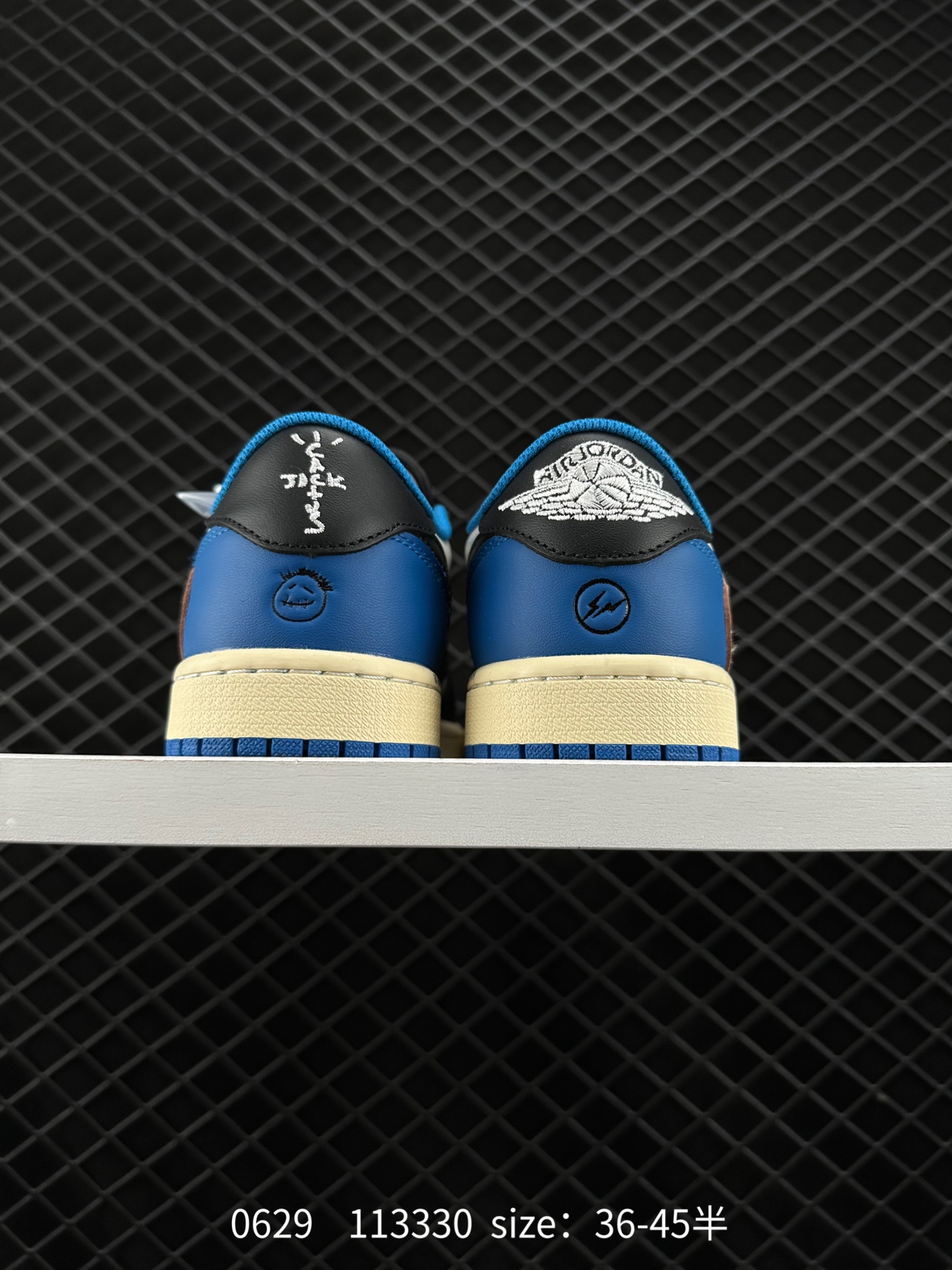 Fragment Design x Travis Scott x Nike Air Jordan 1 Low OG SP”Military Blue”